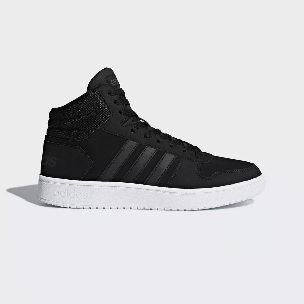 Adidas Hoops 2.0 Mid Tenis De Basketball Negros Para Hombre (MX-99066)